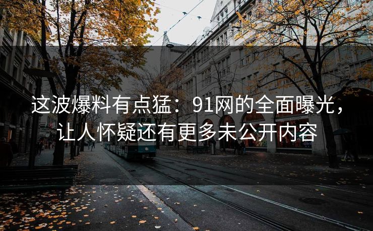 这波爆料有点猛：91网的全面曝光，让人怀疑还有更多未公开内容